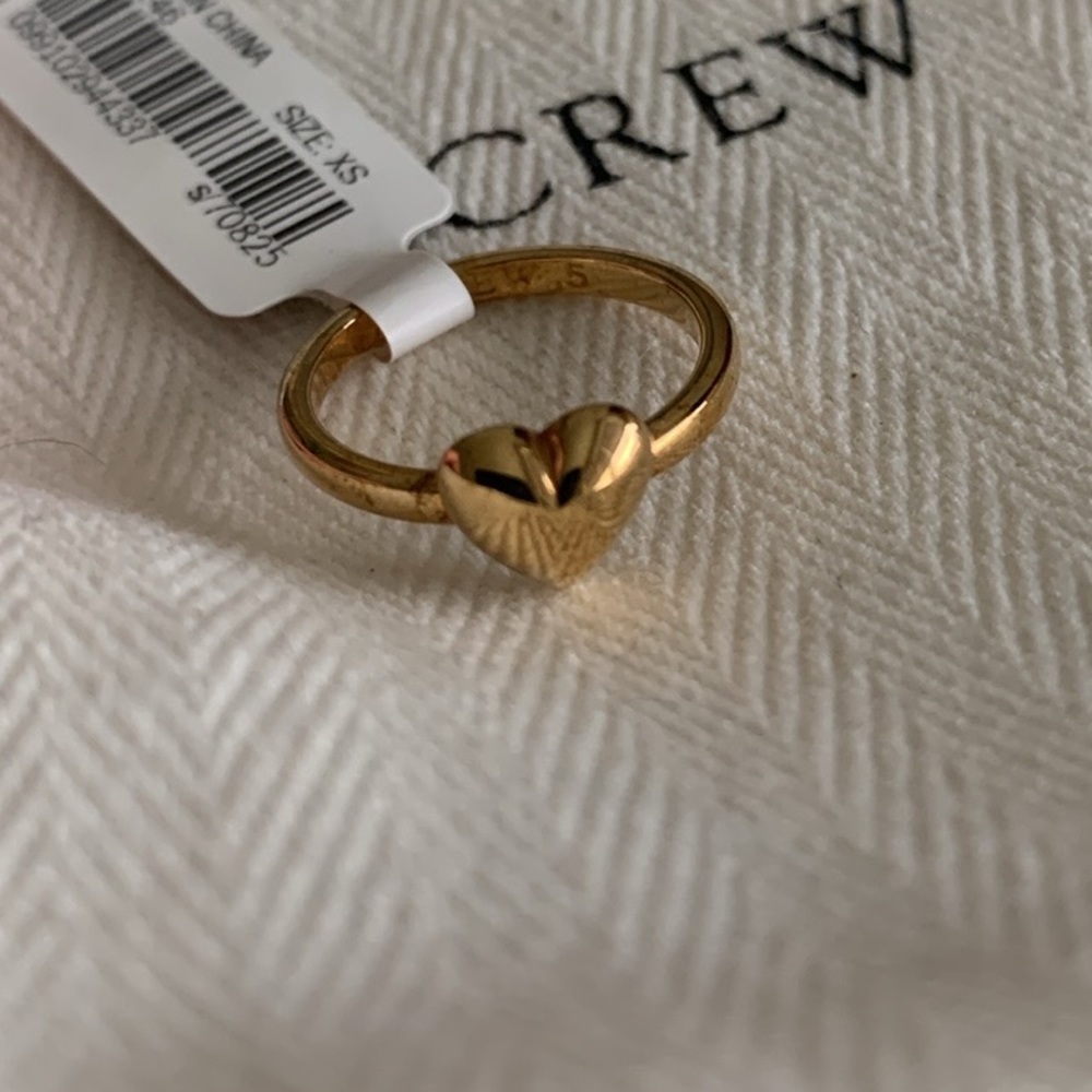J. CREW Heart Ring NWT